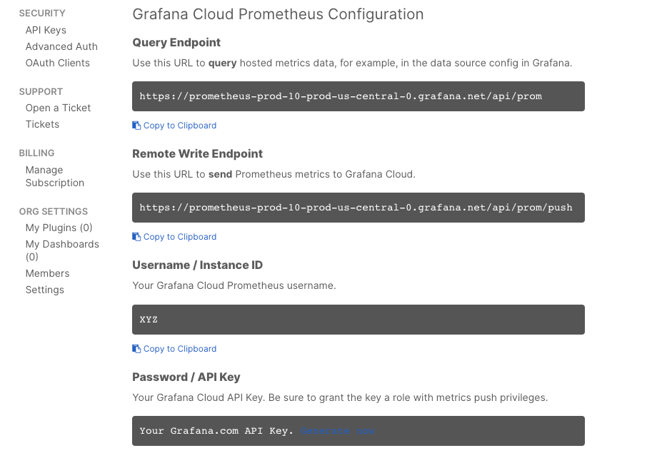 Grafana Cloud Prometheus Configuration